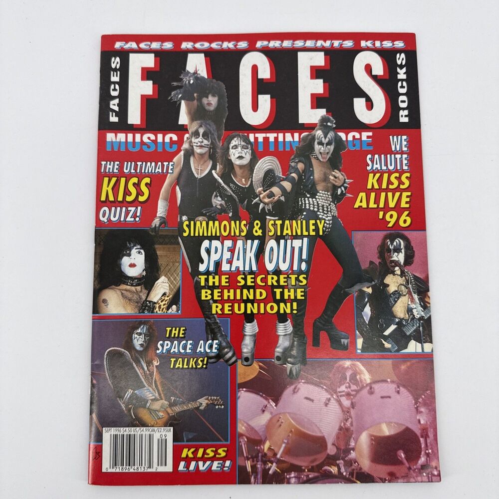 KISS Faces Rocks Presents KISS! Sept 1996! Complete! Mint!